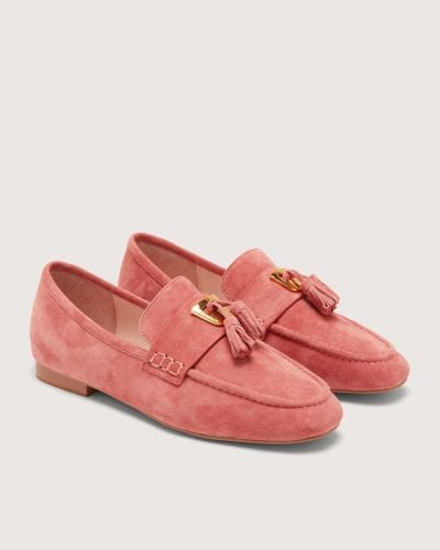 Coccinelle Suede Loafers Beat Suede - Red