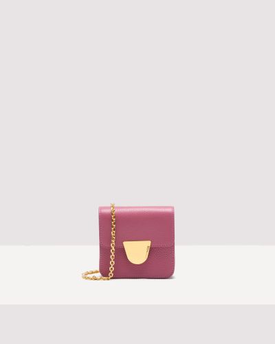 Coccinelle Grained Leather Microbag Ever - Pink