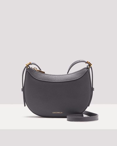 Coccinelle Grained Leather Minibag Whisper - Gray