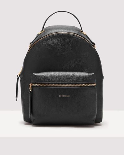 Coccinelle Grainy Leather Backpack Lea Medium - Black