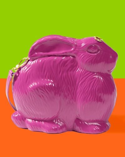 Coccinelle Umhängetasche aus rückgewonnenem Kunststoff und genarbtem Leder Rabbit Bag - Pink