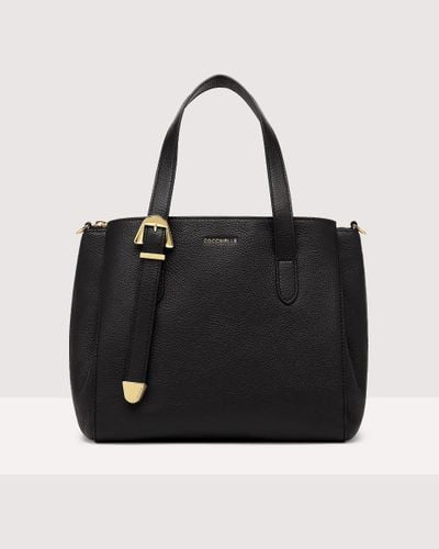 Coccinelle Grained Leather Handbag Gleen Small - Black