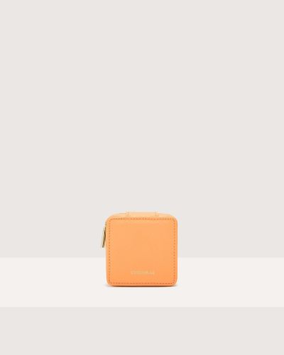 Coccinelle Schmuckschatulle aus genarbtem Leder Jewelry Box - Orange