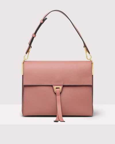 Coccinelle Double Leather Shoulder Bag Louise - Pink