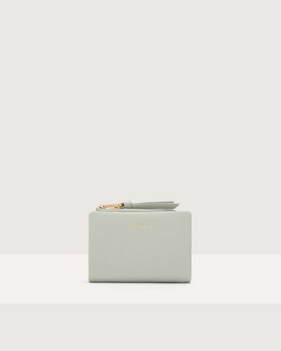 Coccinelle Geldbörse Small aus genarbtem Leder Softy - Weiß