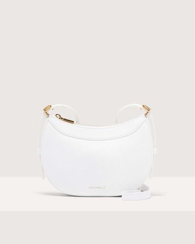 Coccinelle Minibag aus genarbtem Leder Whisper - Weiß