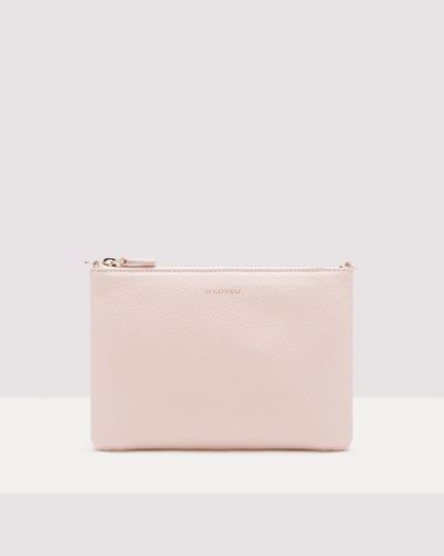 Coccinelle Grained Leather Crossbody Bag Best Crossbody Small - Pink