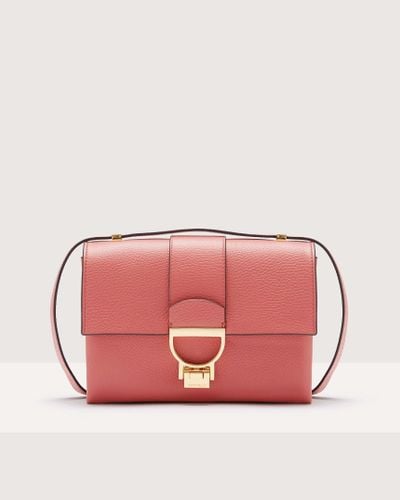 Coccinelle Grained Leather Shoulder Bag Arlettis - Red