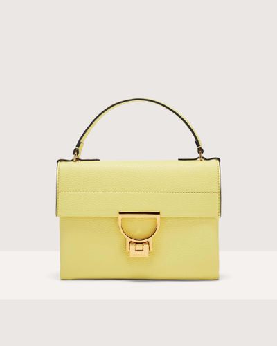 Coccinelle Grained Leather Clutch Bag Arlettis Mini - Yellow