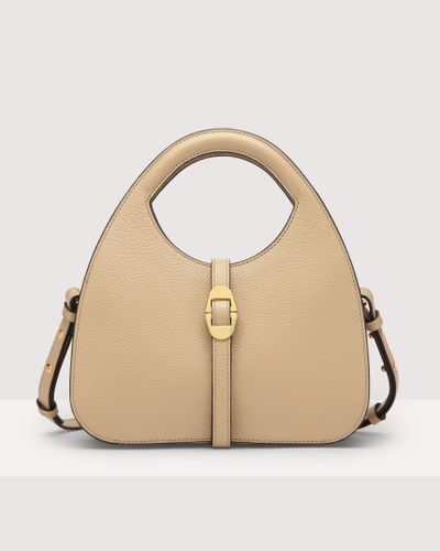 Coccinelle Grained Leather Handbag Cosima Small - Natur