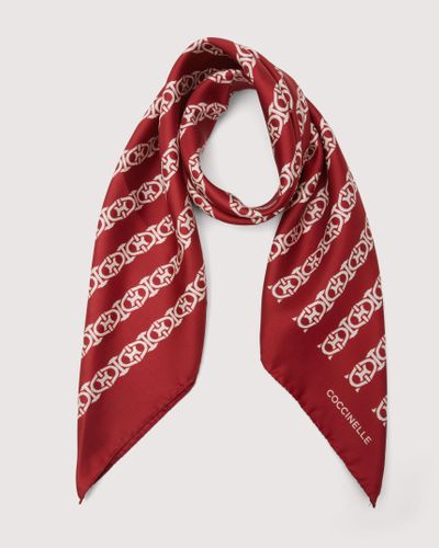 Coccinelle Monogram chain schals und foulard - Rot