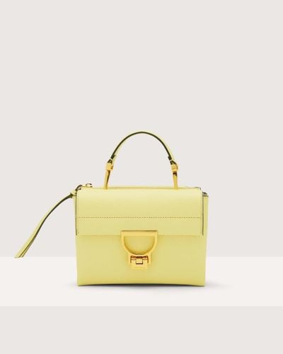Coccinelle Grained Leather Handbag Arlettis Small - Yellow