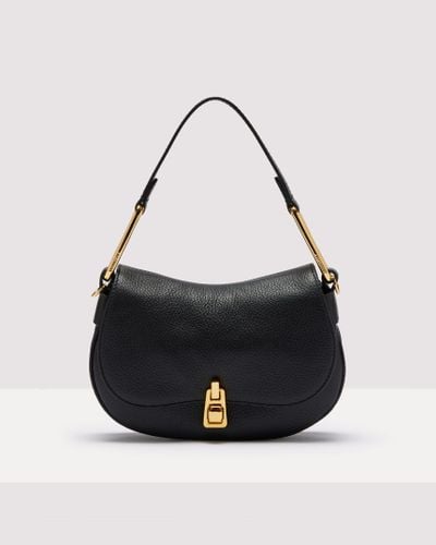 Coccinelle Grained Leather Handbag Magie Soft Mini - Black