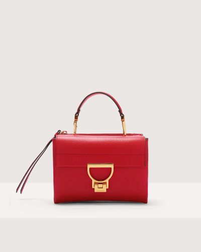 Coccinelle Grained Leather Handbag Arlettis Small - Red