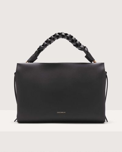 Coccinelle Two-Sided Leather Shoulder Bag Boheme Medium - Black