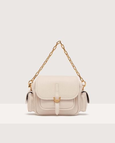 Coccinelle Grained Leather Minibag Campus Mini - Natural