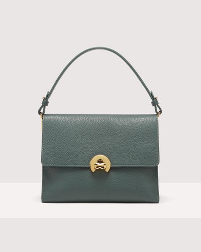 Coccinelle Grained Leather Handbag Binxie Medium - Green