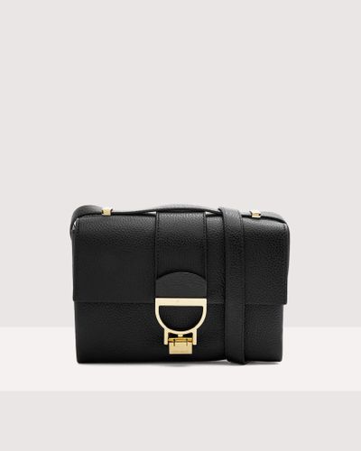 Coccinelle Grained Leather Shoulder Bag Arlettis - Black