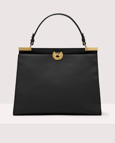 Coccinelle Grained Leather Handbag Binxie Medium - Black