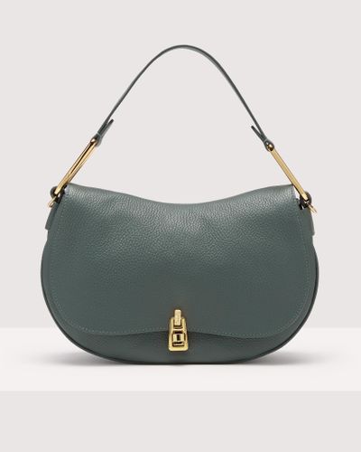 Coccinelle Grained Leather Handbag Magie Soft Medium - Gray