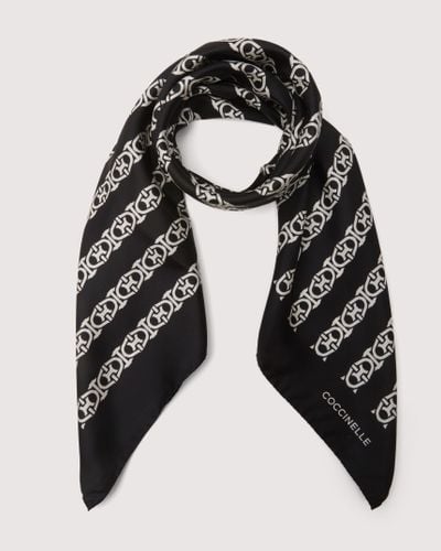 Coccinelle Monogram chain scarves and foulards_ - Nero