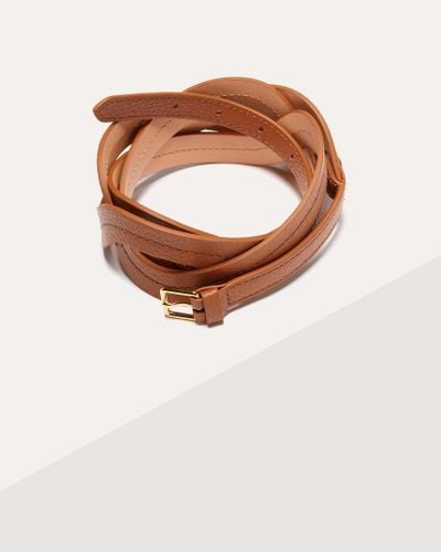 Coccinelle Grained Leather Belt Sunup Soft - Brown