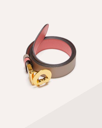 Coccinelle Grained Leather Belt Binxie - Pink