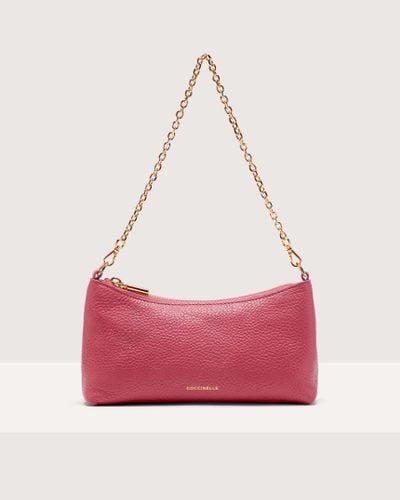 Coccinelle Grained Leather Minibag Aura - Pink