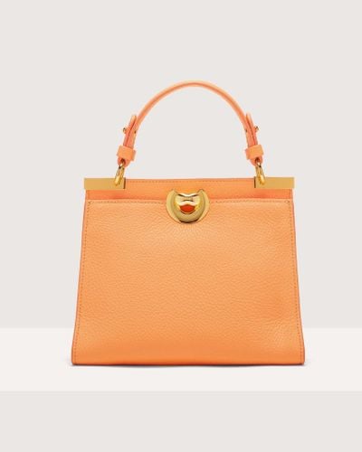 Coccinelle Grained Leather Handbag Binxie Small - Orange
