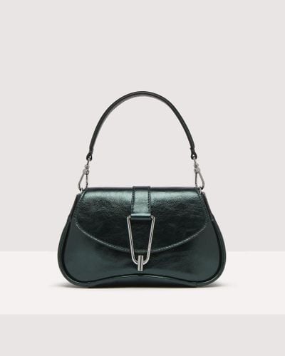 Coccinelle Pearl Leather Handbag Himma Pepita Small - Black