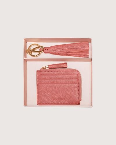 Coccinelle Grained Leather Set Tassel - Pink