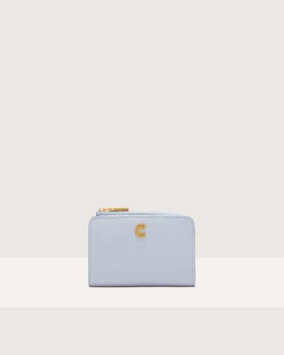 Coccinelle Small Grained Leather Wallet Myrine - White