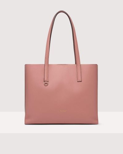 Coccinelle Borsa shopping in Pelle double Matinee - Rosa