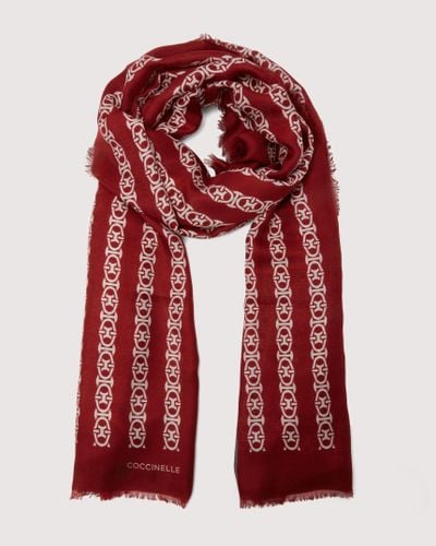 Coccinelle Monogram chain scarves and foulards_ - Rosso