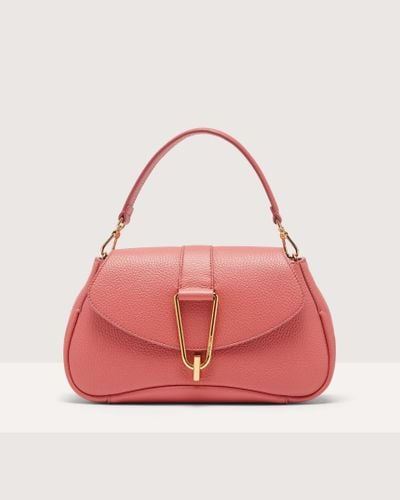 Coccinelle Grained Leather Handbag Himma Medium - Pink