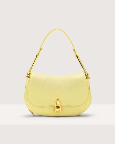 Coccinelle Grained Leather Handbag Magie Soft Mini - Yellow