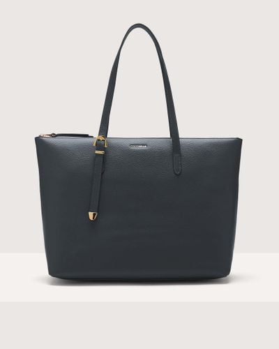 Coccinelle Grained Leather Tote Bag Gleen Large - Black