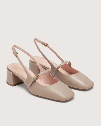 Coccinelle Slingback con tacco in Pelle liscia Magalù Smooth - Rosa