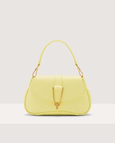 Coccinelle Grained Leather Handbag Himma Small - Yellow