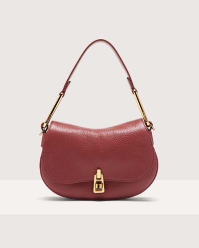Coccinelle Grained Leather Handbag Magie Soft Mini - Red