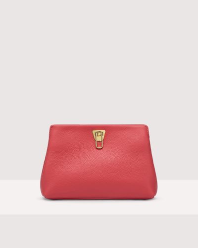 Coccinelle Grained Leather Clutch Bag Beat Clutch Small - Rot