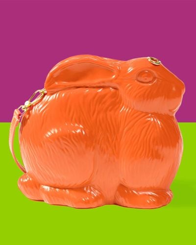 Coccinelle Borsa a tracolla in Plastica di recupero e Pelle con grana Rabbit Bag - Arancione