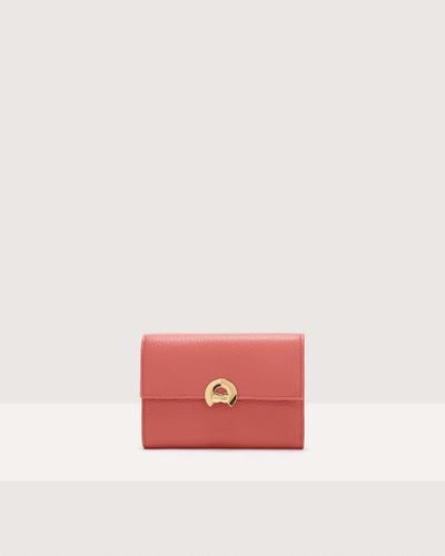 Coccinelle Medium Grained Leather Wallet Binxie - Red