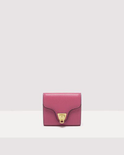 Coccinelle Small Grained Leather Wallet Beat Soft - Pink