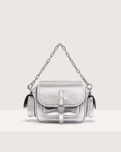 Coccinelle Smooth Leather Minibag Campus Smooth Metal Mini - White