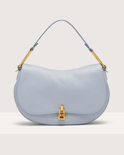 Coccinelle Grained Leather Handbag Magie Soft Medium - Blue