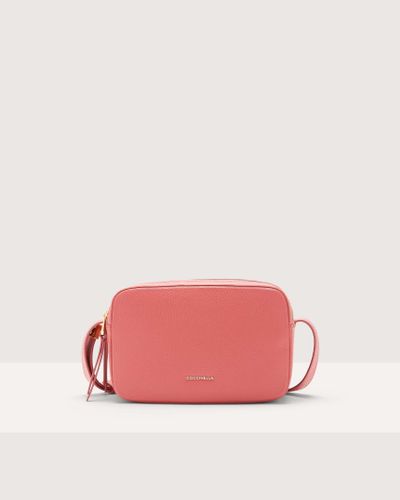 Coccinelle Grained Leather Crossbody Bag Gleen Small - Pink