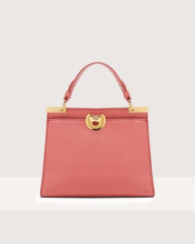 Coccinelle Grained Leather Handbag Binxie Small - Pink