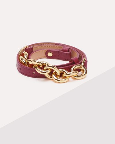 Coccinelle Grained Leather Belt Kat - Pink