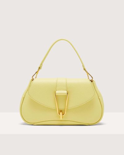 Coccinelle Grained Leather Handbag Himma Medium - Yellow